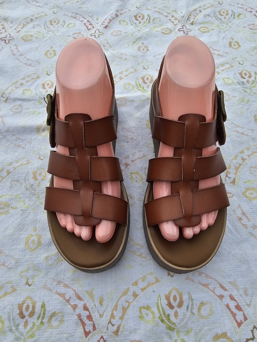 Blowfish Malibu Women's Platform Gladiator Sandals Brown Size 7.5 Boho Comfort